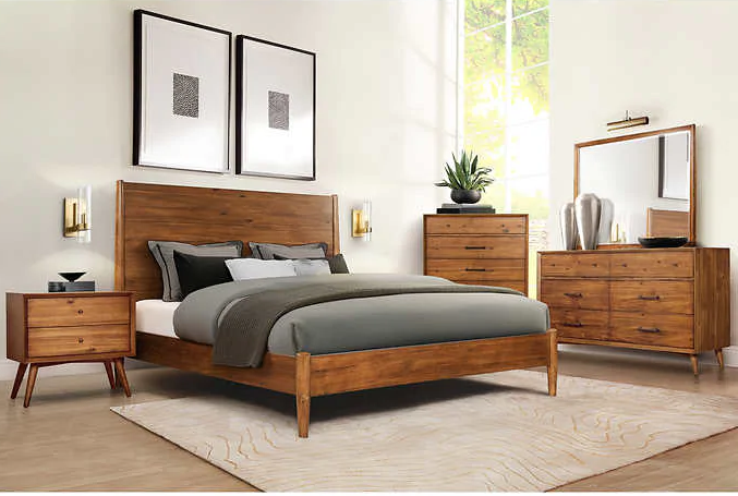 Giường ngủ kiểu Nhật gỗ tự nhiên hiện đại