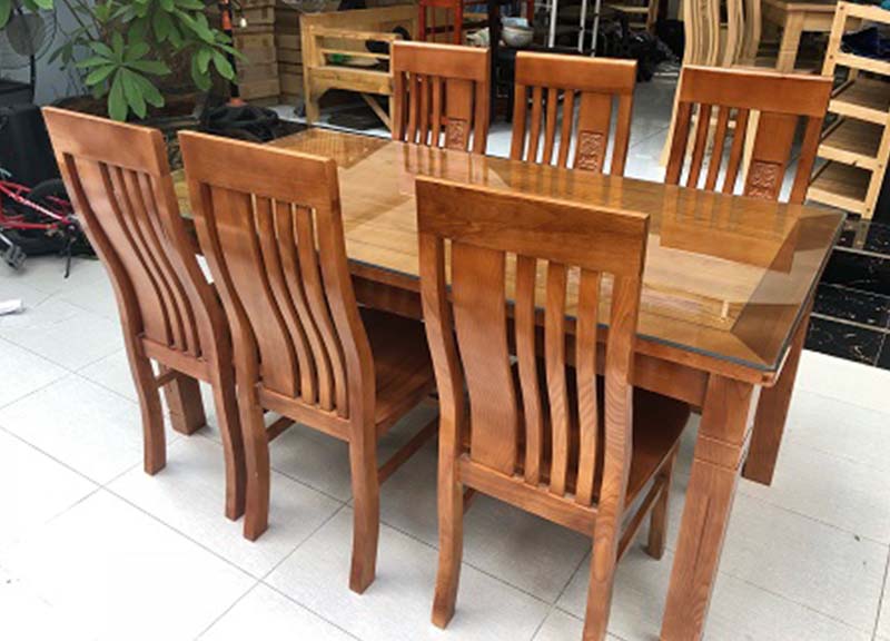HOT] Mẫu bàn ăn 6 ghế gỗ sồi thiết kế tinh tế