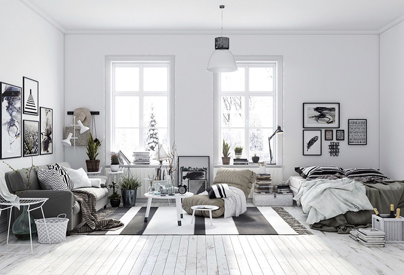 Thiết kế nội thất Bắc Âu Scandinavian siêu sang trọng