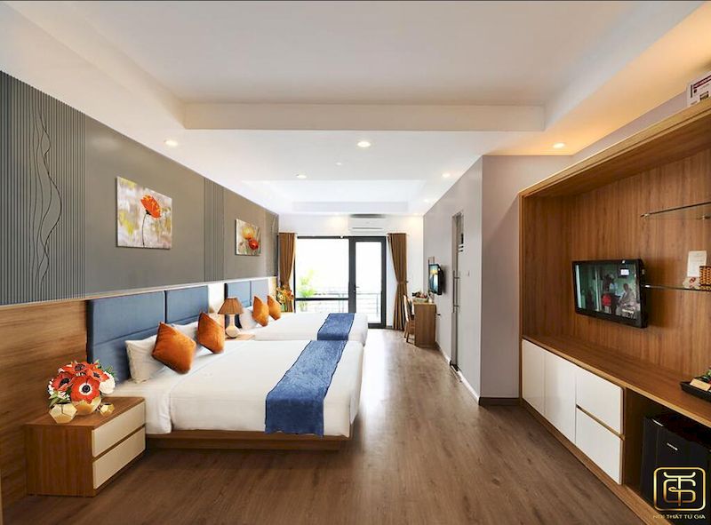 Thiết kế phòng ngủ khách sạn hiện đại đẹp - sang trọng