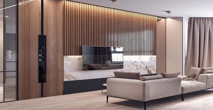 43 Mẫu gỗ ốp tường phòng khách đẹp  Báo giá mới 2023