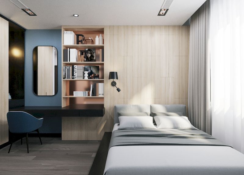 Mẫu thiết kế nội thất căn hộ chung cư Times City - Phòng ngủ