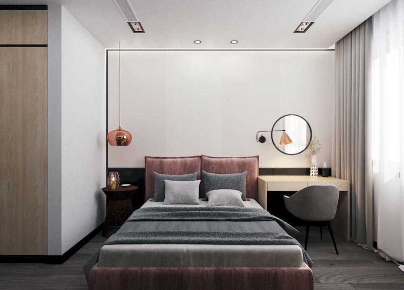 Mẫu thiết kế nội thất căn hộ chung cư Times City - Phòng ngủ