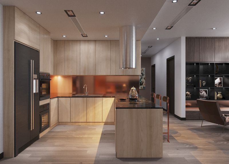 Mẫu thiết kế nội thất chung cư Times City - Phòng bếp