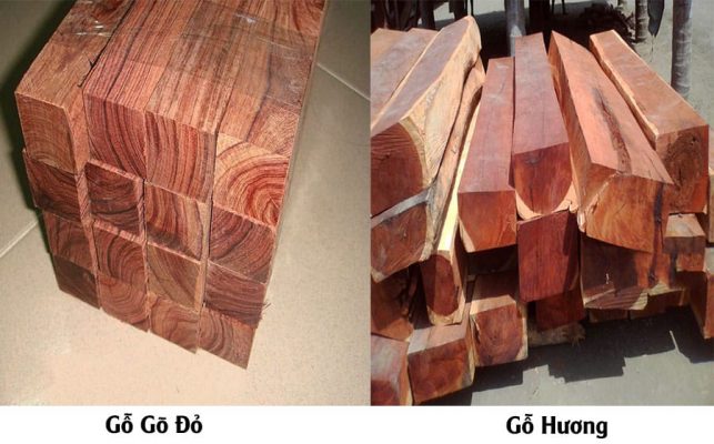Phân biệt gỗ đỏ và gỗ hương đá
