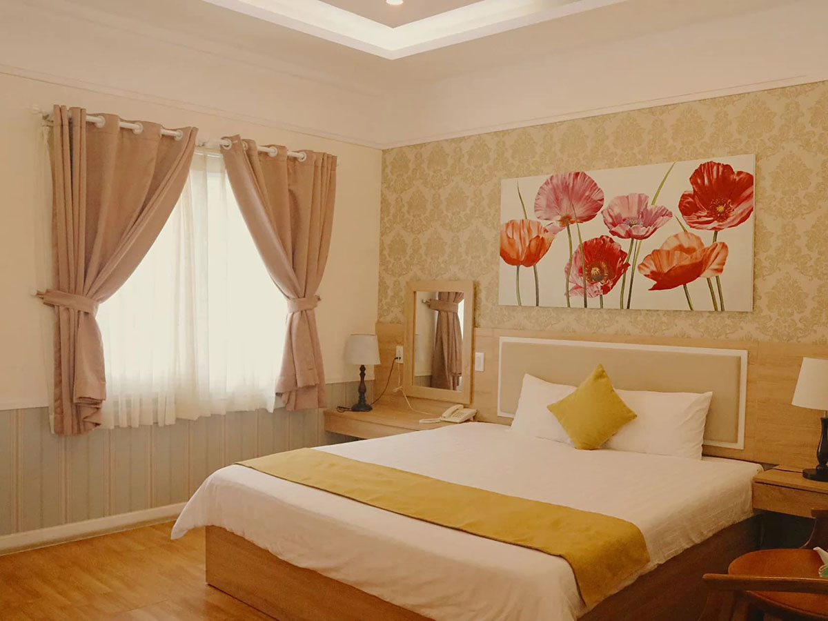 Mẫu thiết kế nội thất khách sạn đẹp với phòng Standard tiêu chuẩn với diện tích nhỏ nhất