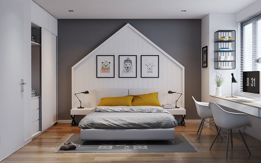 Trang trí phòng ngủ đẹp với tông màu trung tính