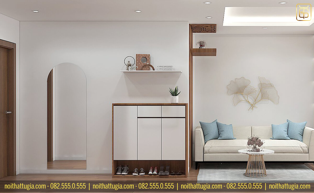 Nhà chung cư 45m2 với thiết kế tối giản nội thất tiết kiệm diện tích và không gian sinh hoạt chung