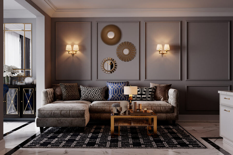 28+ mẫu thiết kế nội thất phòng khách tân cổ điển đẹp nhất 2022