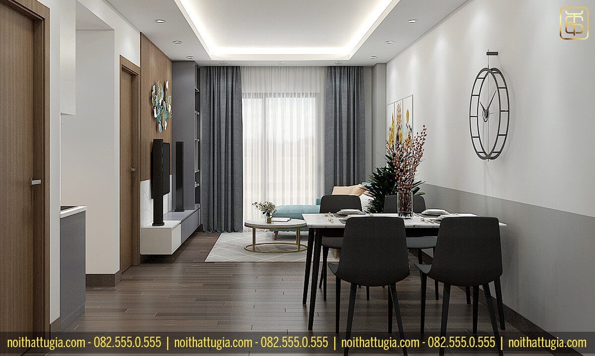 Thiết kế nội thất căn hộ 90m2 theo phong cách Bắc Âu, phong cách theo đuổi sự nhẹ nhàng, thoải mái