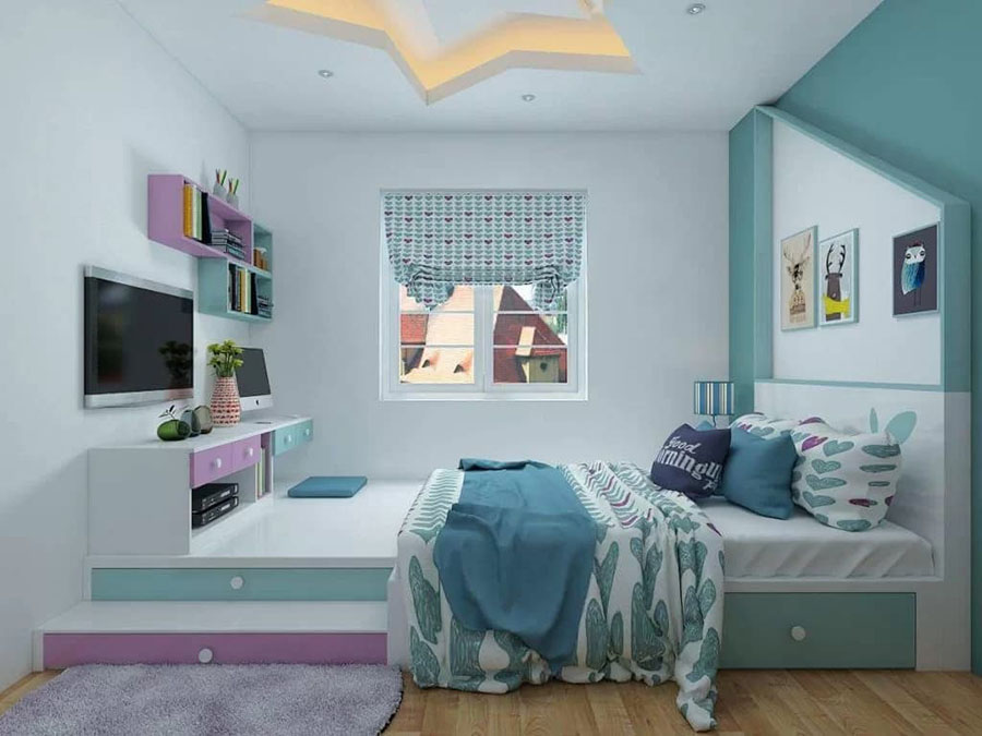 Màu sơn phòng ngủ đẹp cho bé trai