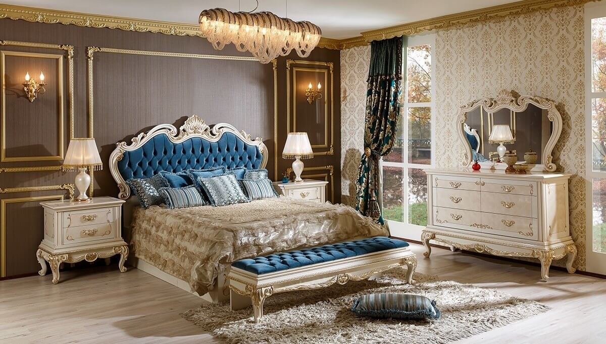 Thiết kế nội thất phòng ngủ tân cổ điển bắt mắt với chi tiết trang trí sang trọng