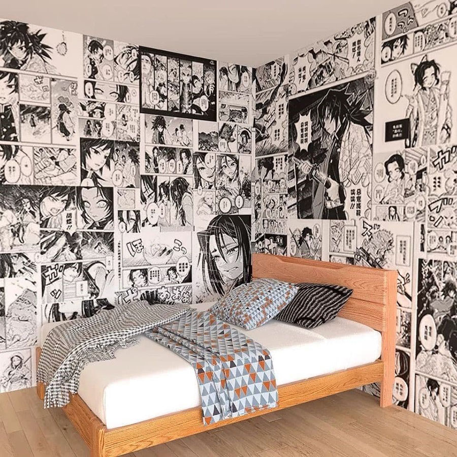 Phòng ngủ Anime nhẹ nhàng đơn giản