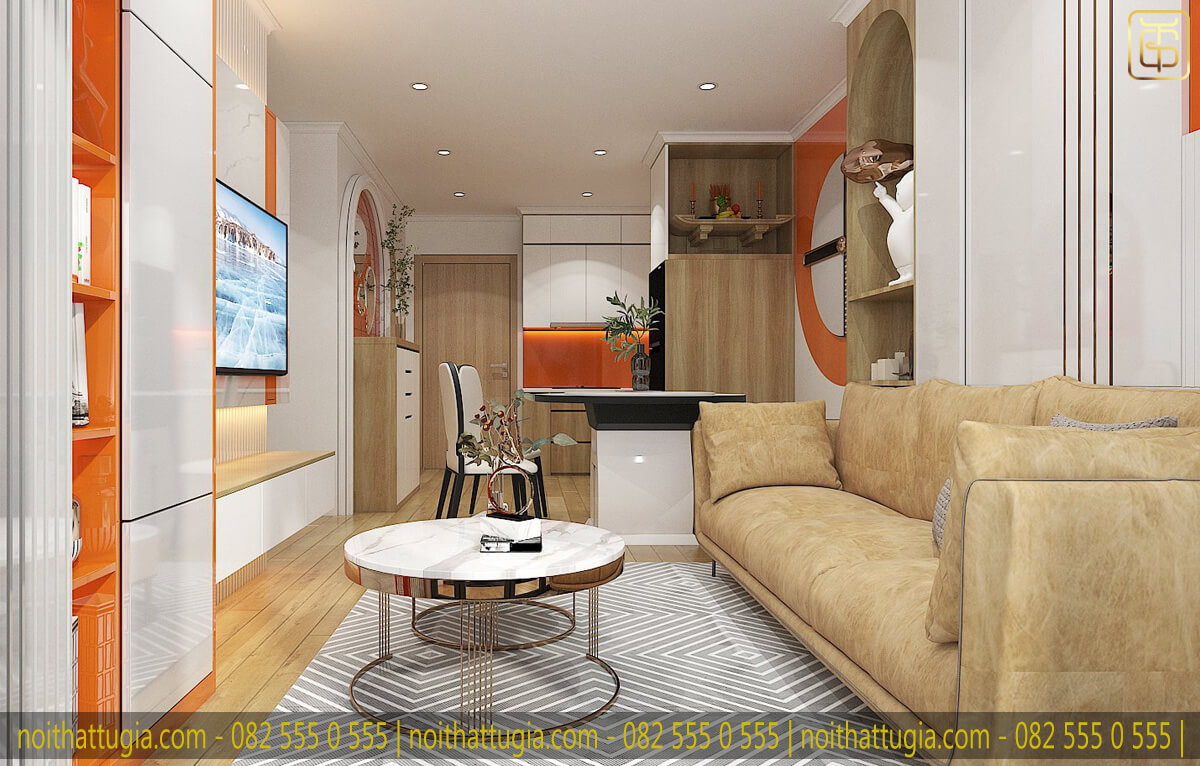 15 Mẫu thiết kế nội thất chung cư 55m2 tối ưu diện tích 2022