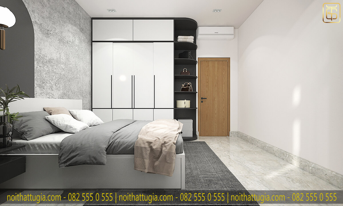 Với không gian phòng ngủ thì không cần bày trí quá nhiều đồ nội thất nhưng cũng cần đảm bảo đủ công năng sử dụng