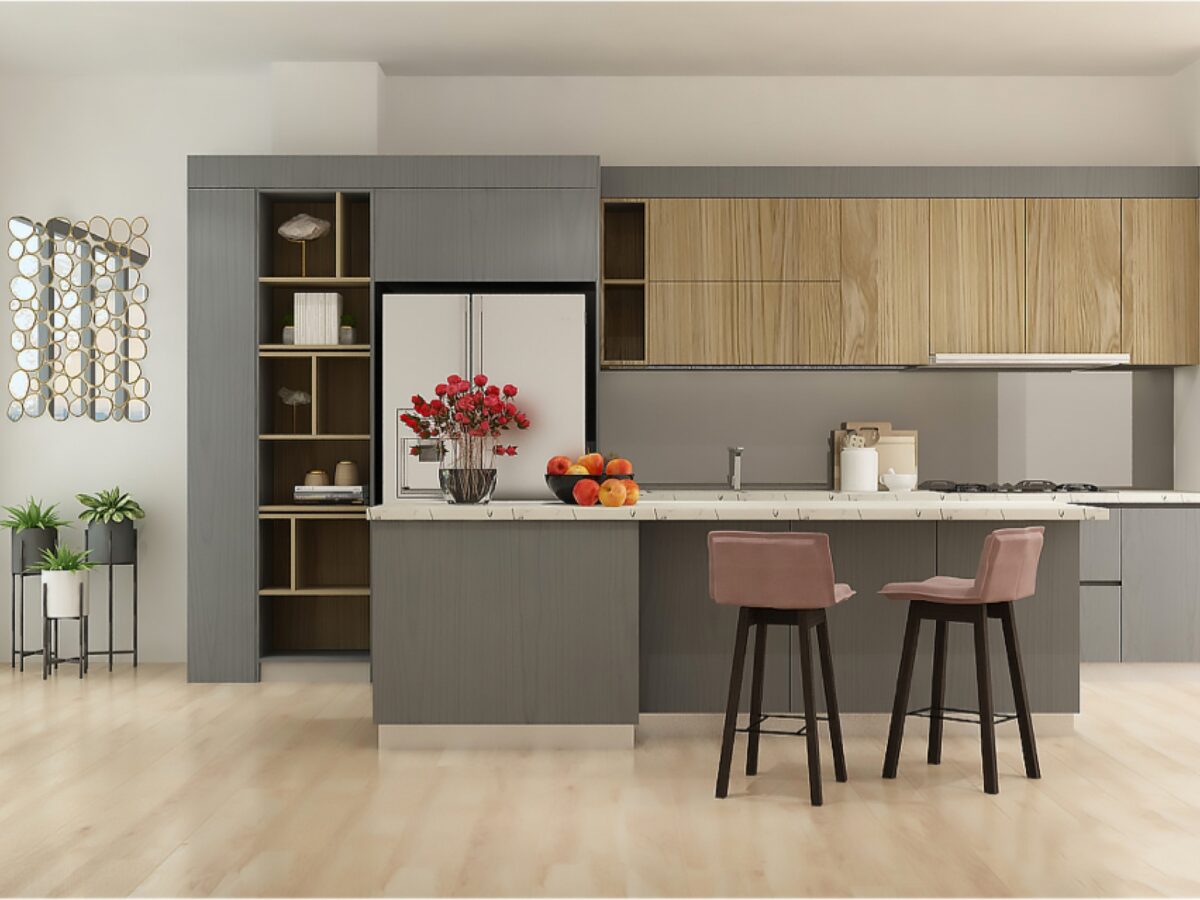 Tủ bếp hình chữ I là mẫu tủ bếp phù hợp với những công trình có diện tích khiêm tốn hoặc không quá rộng