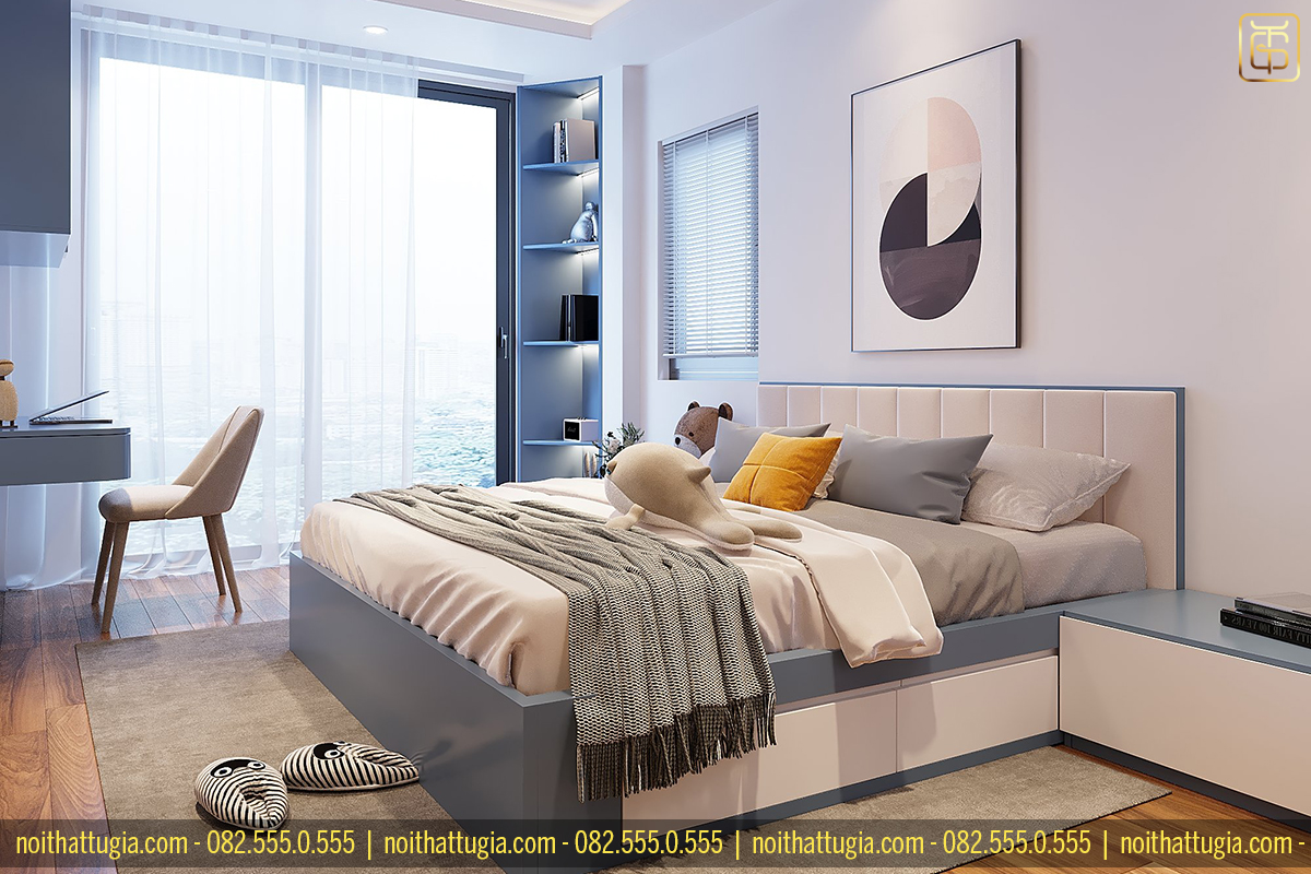 Với không gian phòng ngủ phong cách Luxury thì các đồ nội thất cần có nét mềm mại và uyển chuyển