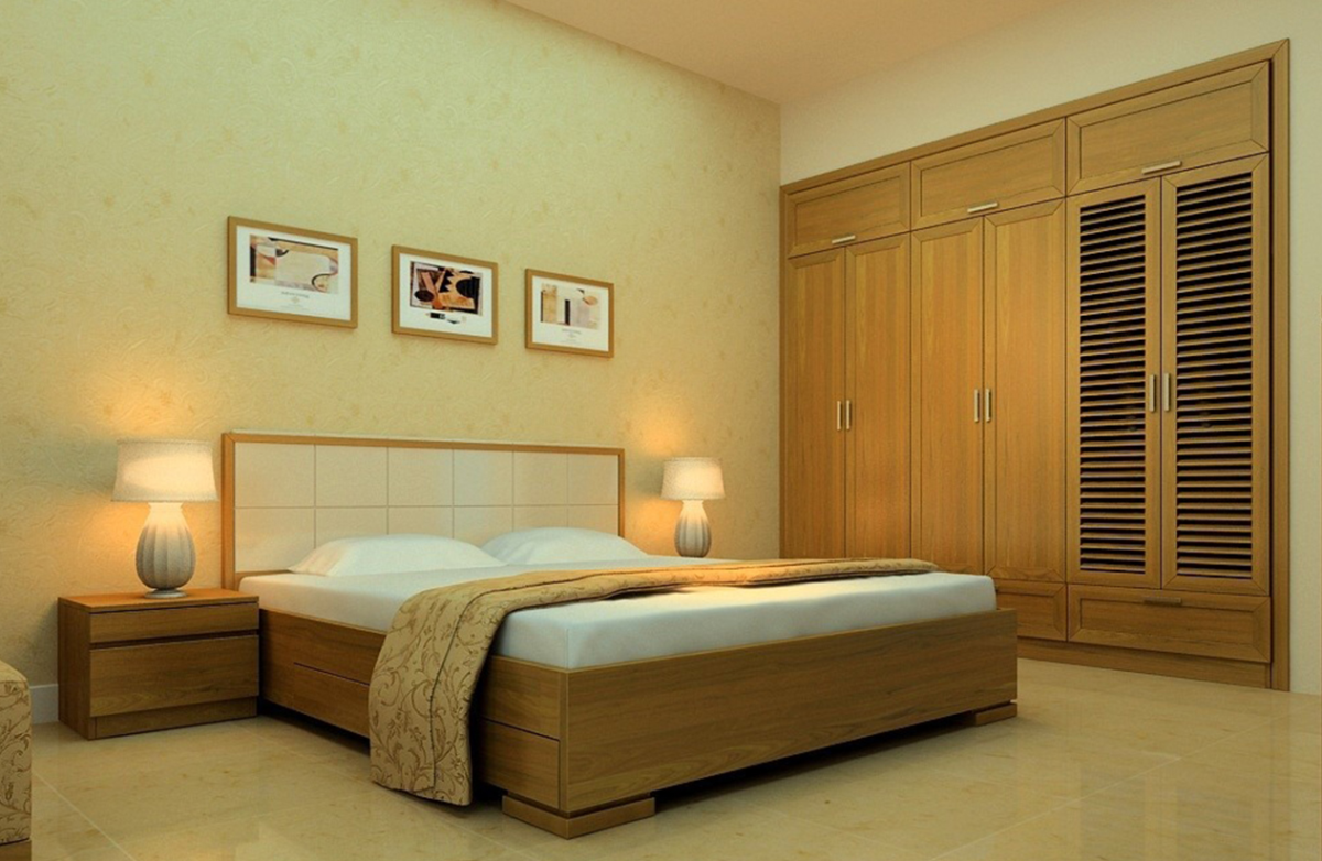 Giường ngủ làm từ chất liệu gỗ sồi sang trọng được đông đảo người dùng lựa chọn