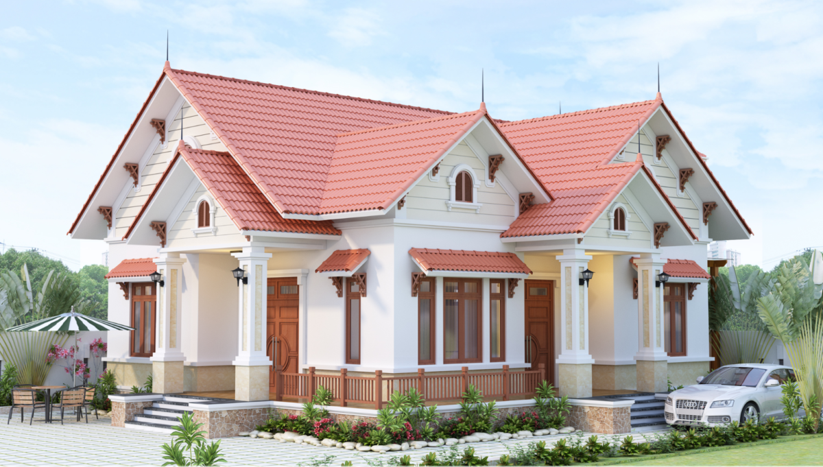 Sử dụng mái thái thêm phần hiện đại cho căn nhà