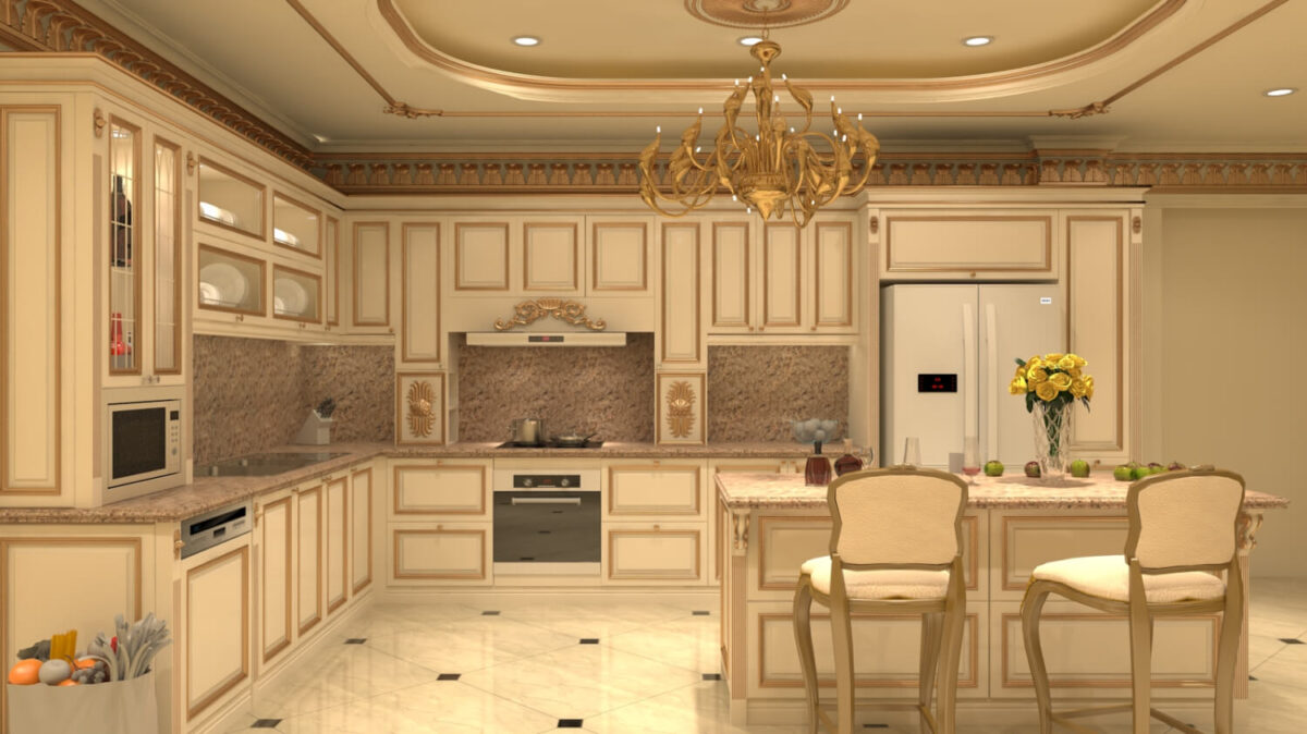 Một mẫu bếp đẹp cần đảm bảo hài hòa tất cả các yếu tố nội thất trong không gian đó