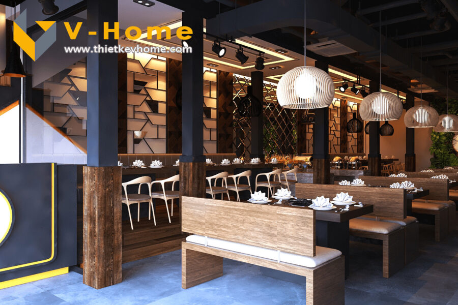 Thiết kế nội thất nhà hàng tại Hà Nội V-Home