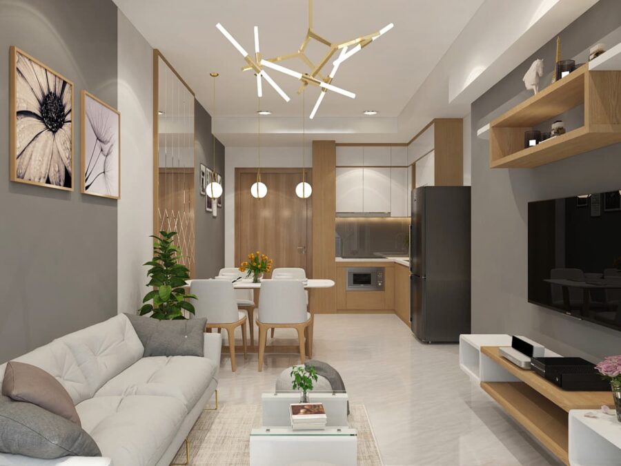 Thiết kế nội thất căn hộ chung cư cần theo 1 bố cục và màu sắc hợp lý