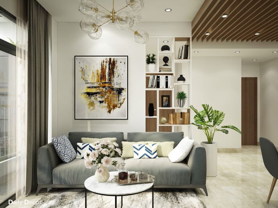 Thiết kế nội thất căn hộ chung cư 85m2 phong cách Luxury