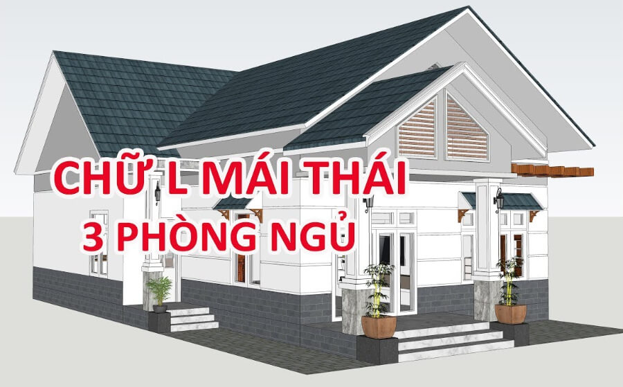 Gợi Ý Mẫu Nhà Cấp 4 Chữ L 3 Phòng Ngủ Tuyệt Đẹp Cho Nông Thôn | Kiến Trúc  Nhà Việt - YouTube