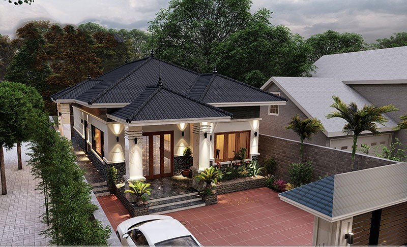 Đơn vị thiết kế mẫu nhà mái Nhật 1 tầng đẹp hiện đại