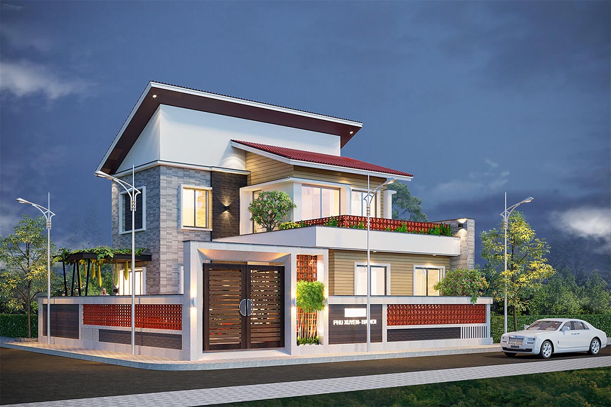 Tuyển tập những mẫu nhà 2 tầng mái lệch theo từng sở thích của gia chủ -  WEDO - Công ty Thiết kế Thi công xây dựng chuyên nghiệp hàng đầu Việt Nam