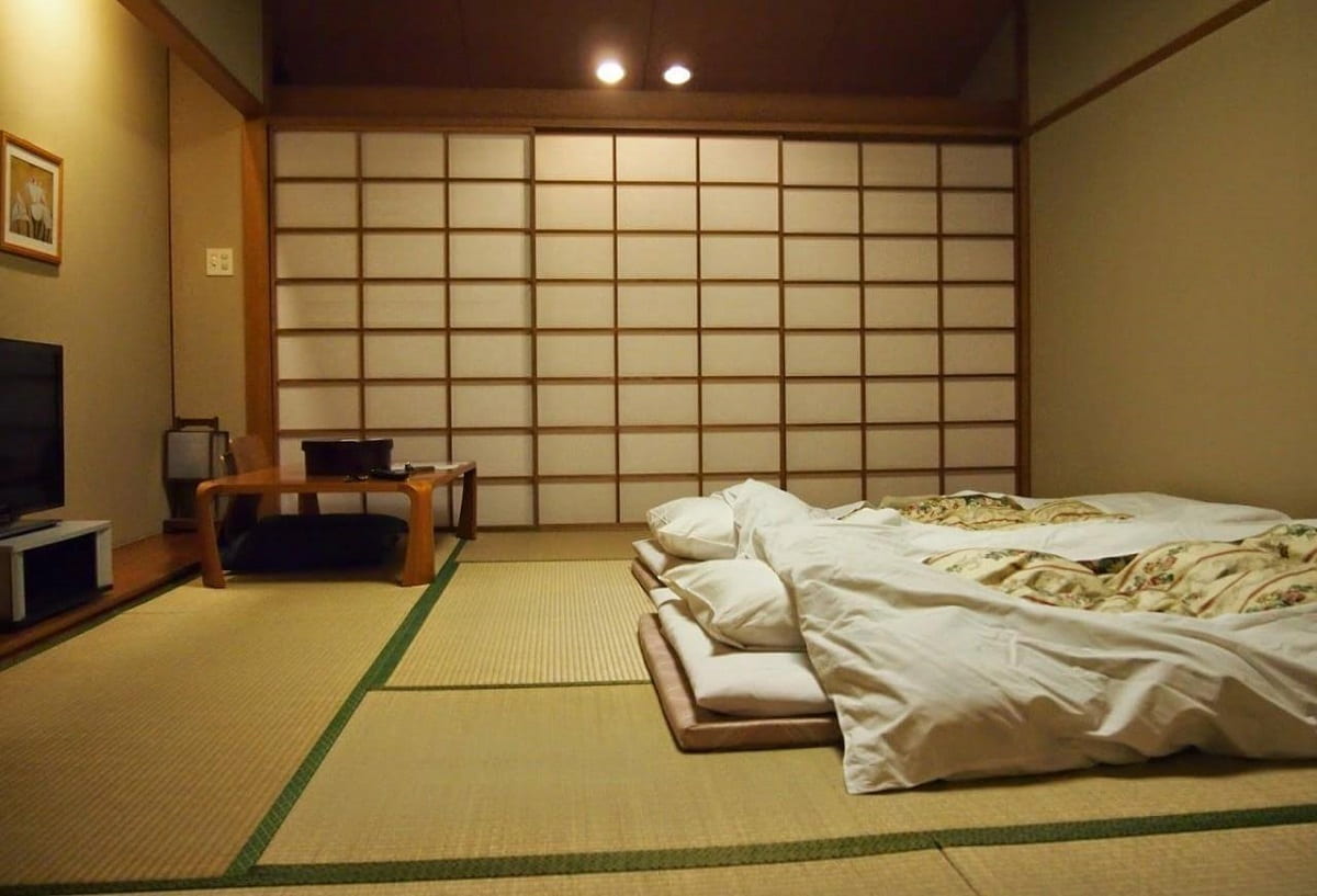 Phòng ngủ tối giản trong mẫu nhà kiểu Nhật đơn giản
