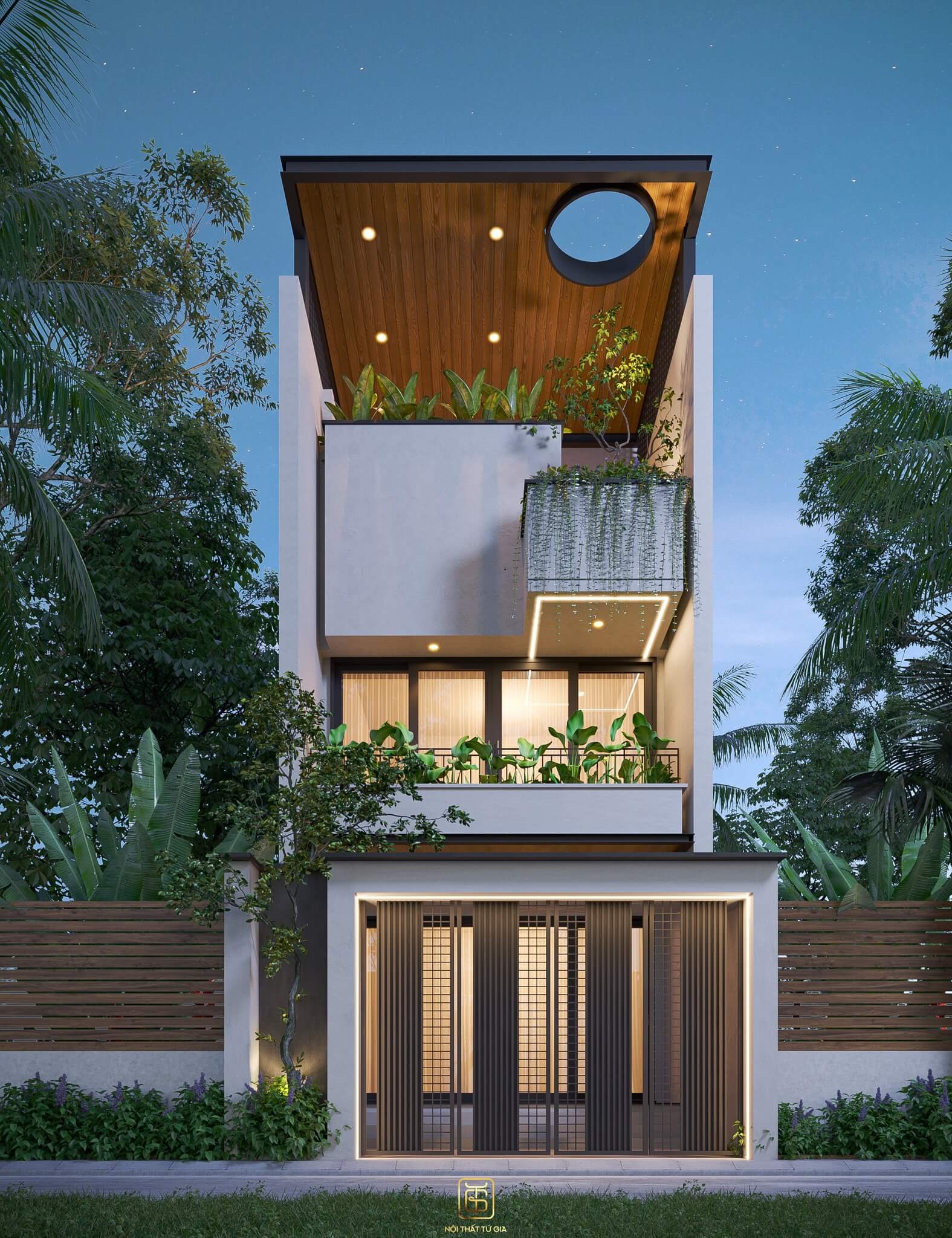 Mẫu thiết kế nhà nhỏ 4x10 với 3 tầng sang trọng thích hợp cho gia đình 3 - 4 thành viên