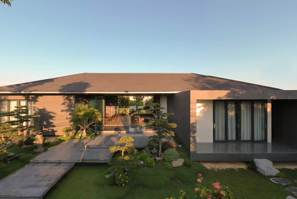 Thiết kế mái Nhật vô cùng phù hợp với nhà 1 tầng 