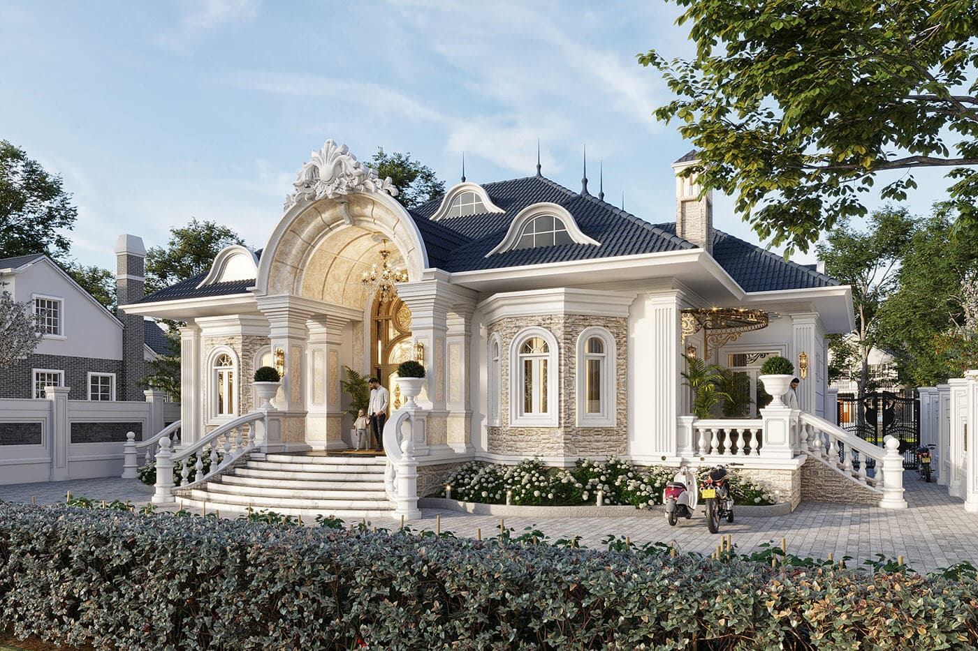 Dạng nhà ngói Mansard cổ kính từ nền kiến trúc Pháp 