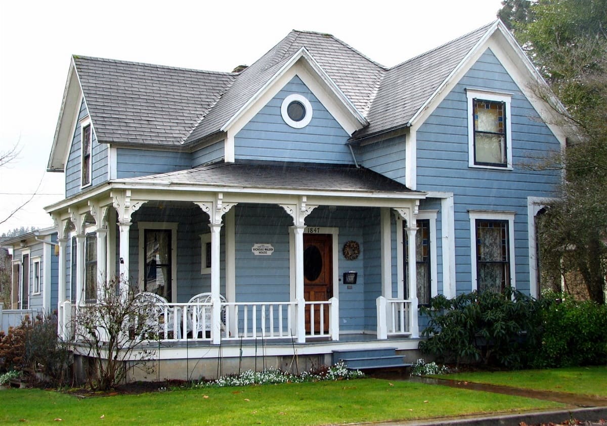 Màu sơn nhà đẹp bên ngoài màu xanh dương