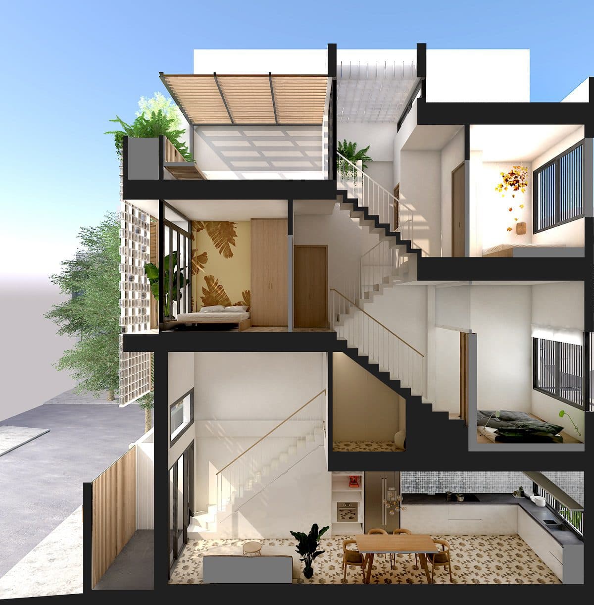 Tư vấn thiết kế căn nhà nhỏ gọn có diện tích 40m2 với chi phí gần 60 triệu  đồng