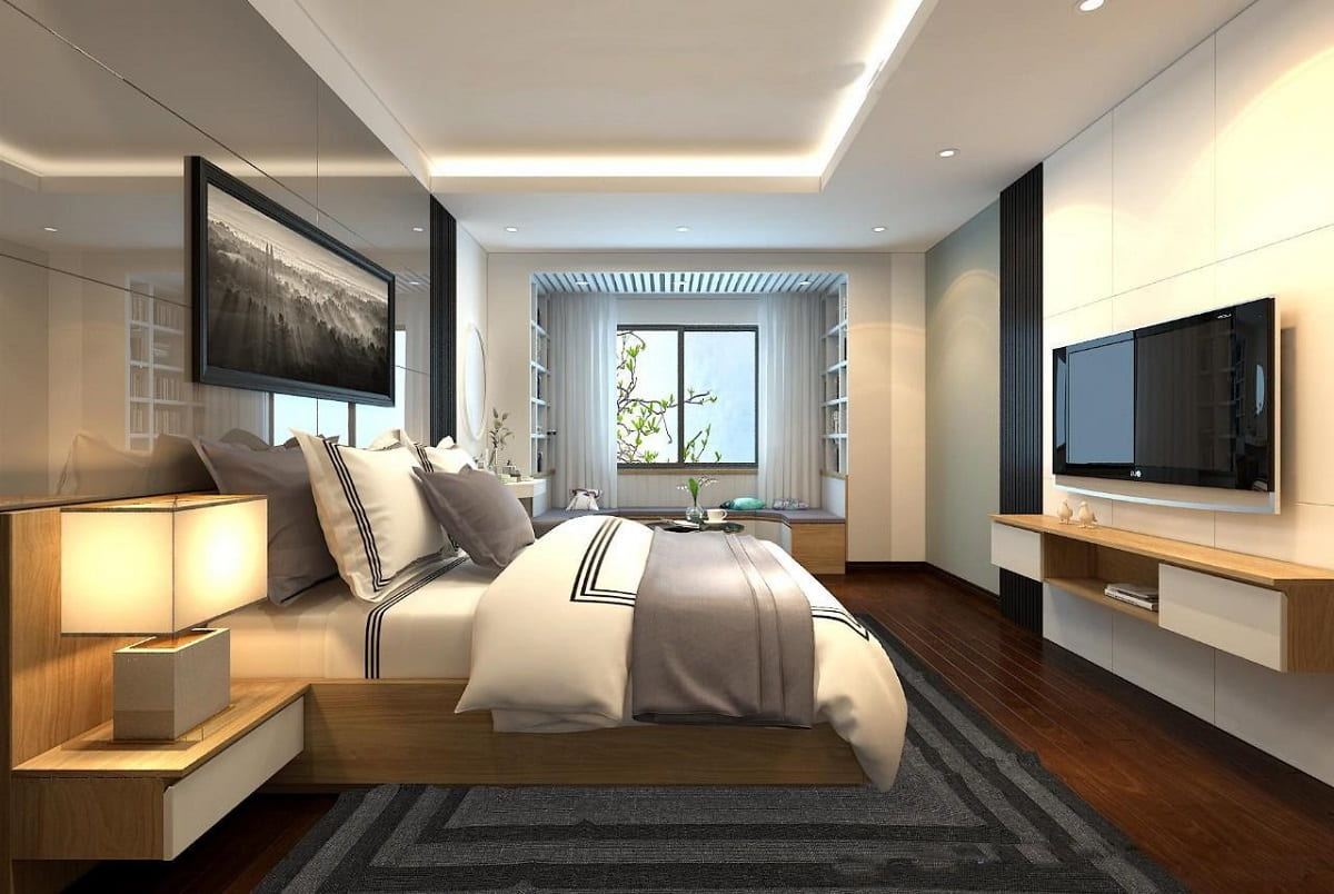 Thiết kế phòng khách sạn mini 5x20 giường King