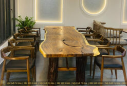 bàn ăn 10 người bằng gỗ me tây – BBT002