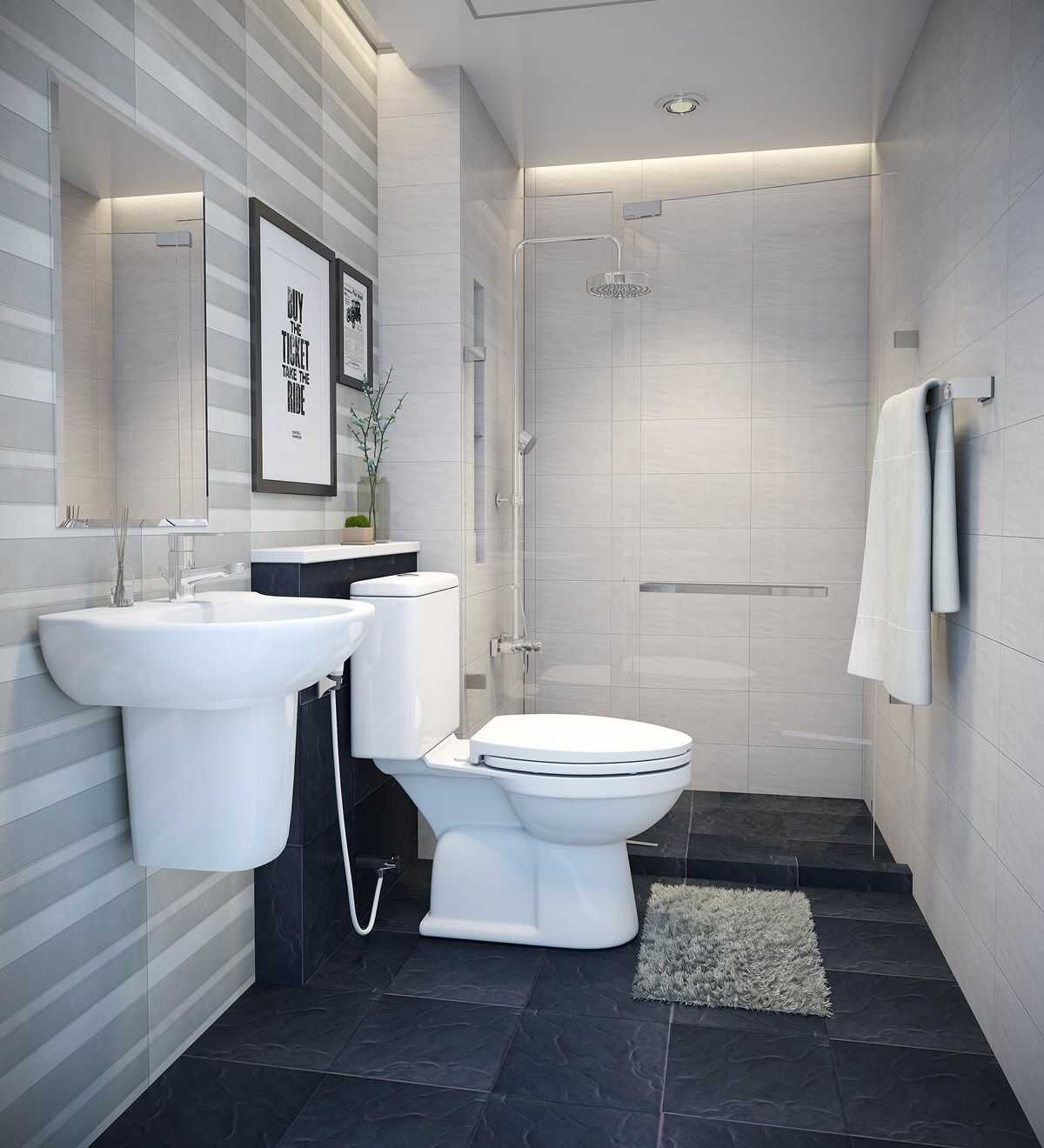 Thiết kế nội thất phòng tắm cho nhà cấp 4 diện tích nhỏ