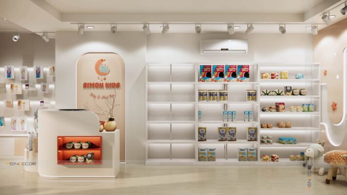 thiết kế shop mẹ và bé