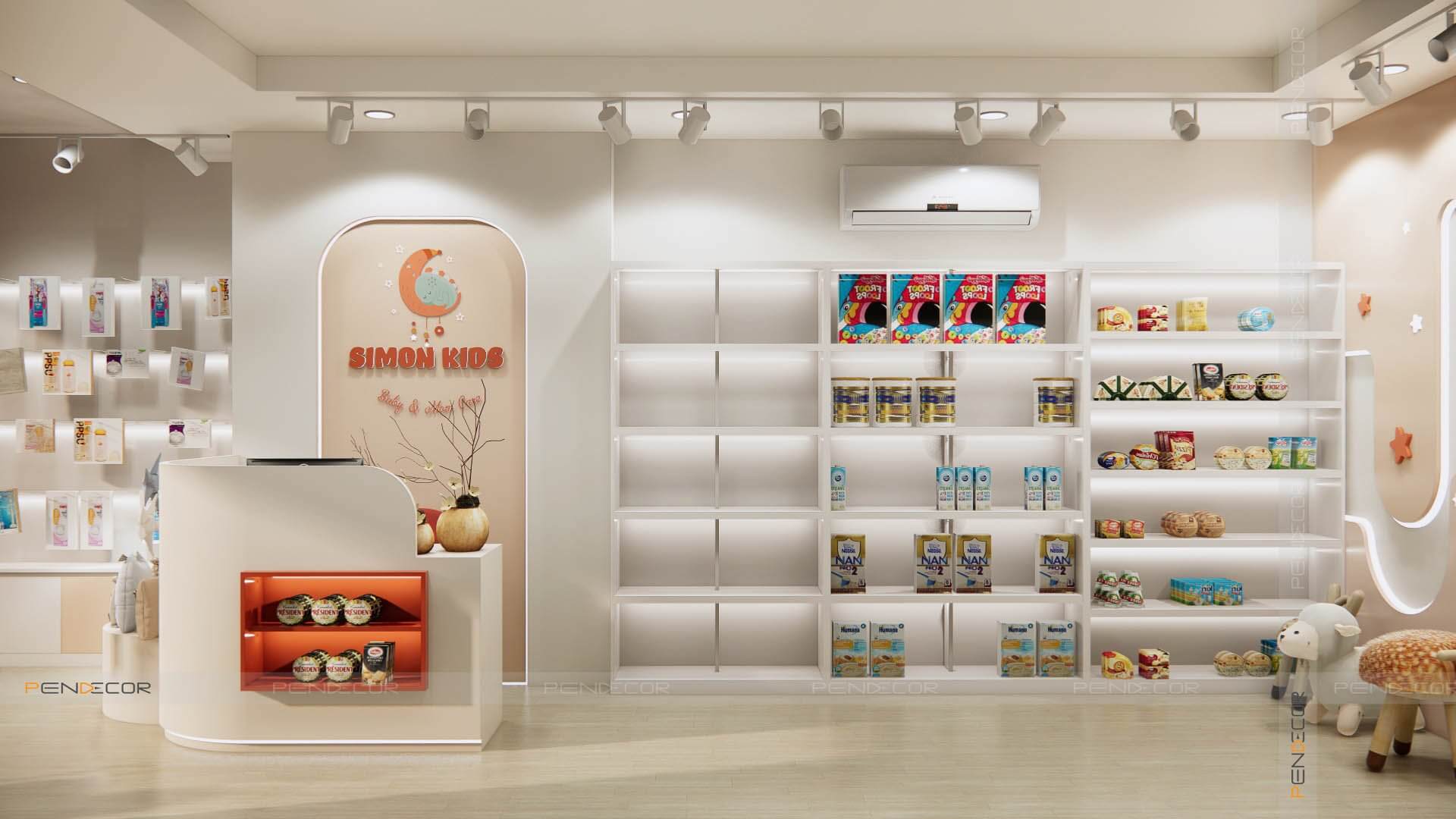 thiết kế shop mẹ và bé