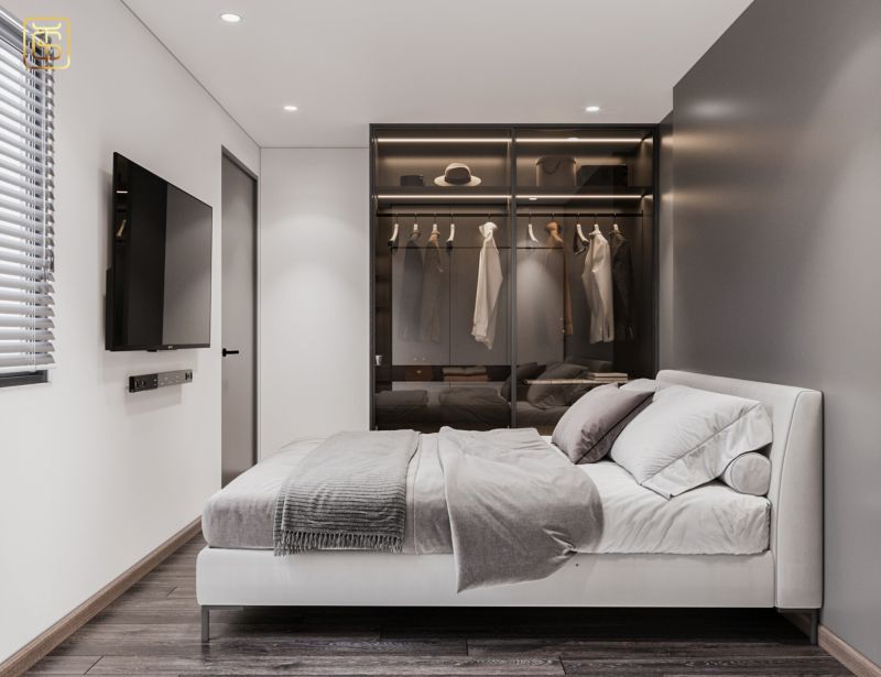 Phòng ngủ theo phong cách tối giản, hiện đại tạo cảm giác thoải mái và thư giãn cho người sử dụng