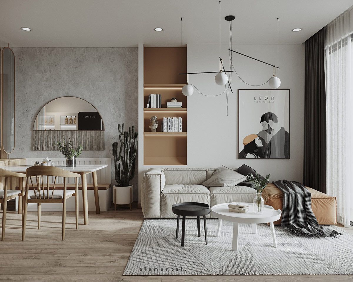 Thiết kế nội thất chung cư phong cách Japandi