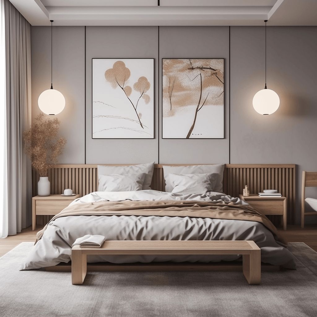 Thiết kế phòng ngủ phong cách Japandi