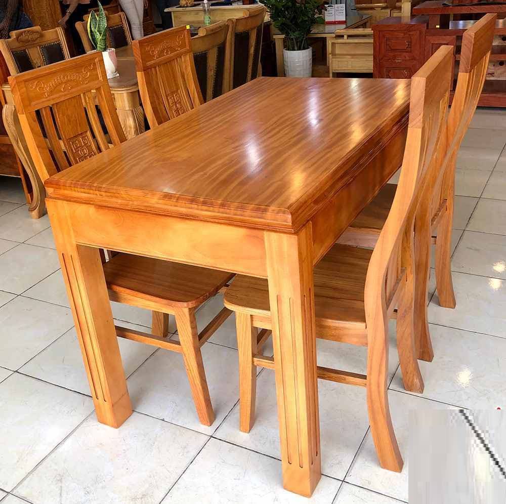 Chiêm ngưỡng thiết kế của các mẫu bàn ăn gỗ gõ đỏ 4 ghế nhỏ gọn