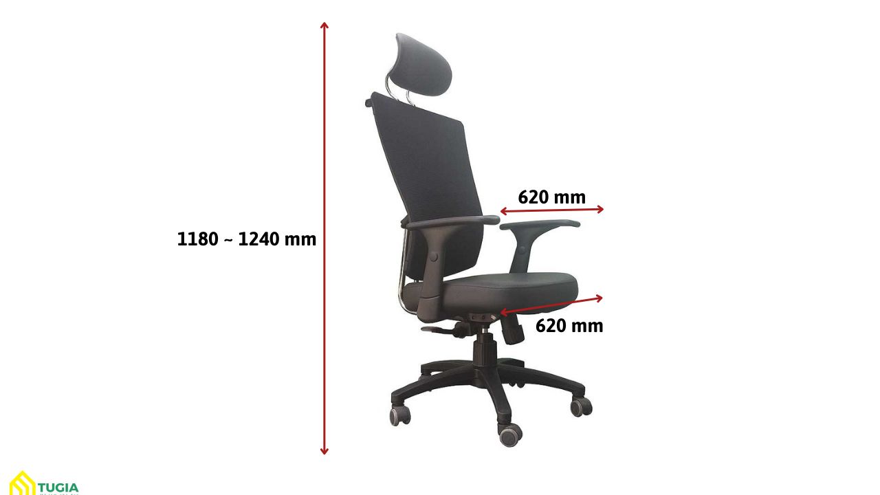Ghế giám đốc thường có kích thước lớn hơn ghế nhân viên