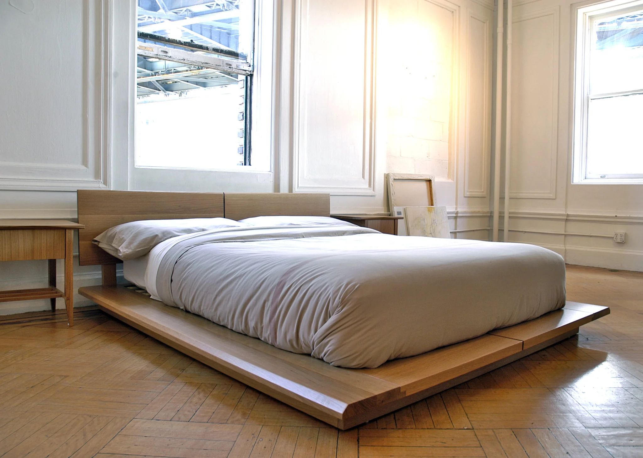 Thiết kế giường ngủ kiểu Nhật đẹp, sang trọng bằng gỗ tự nhiên