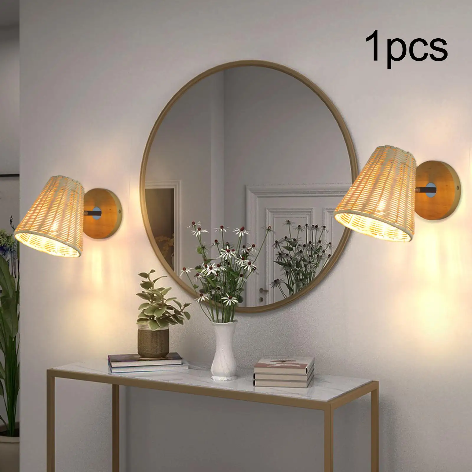 Thiết kế đèn để bàn gắn tường đơn giản