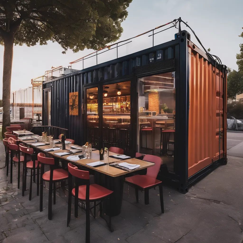 Tạo ra không gian nhà hàng rộng rãi từ các thùng container