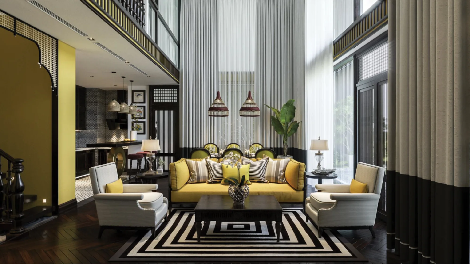 Chiêm ngưỡng mẫu căn hộ duplex thiết kế theo phong cách Indochine